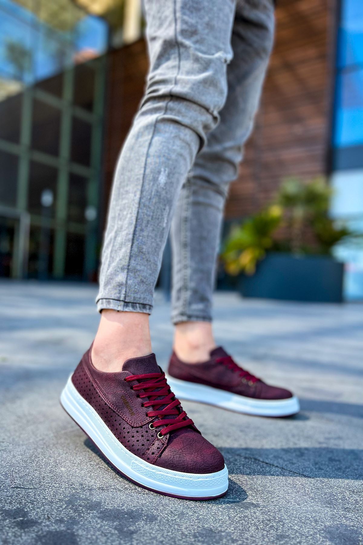 CH043 - CBT Cowien Erkek Ayakkabi BORDO