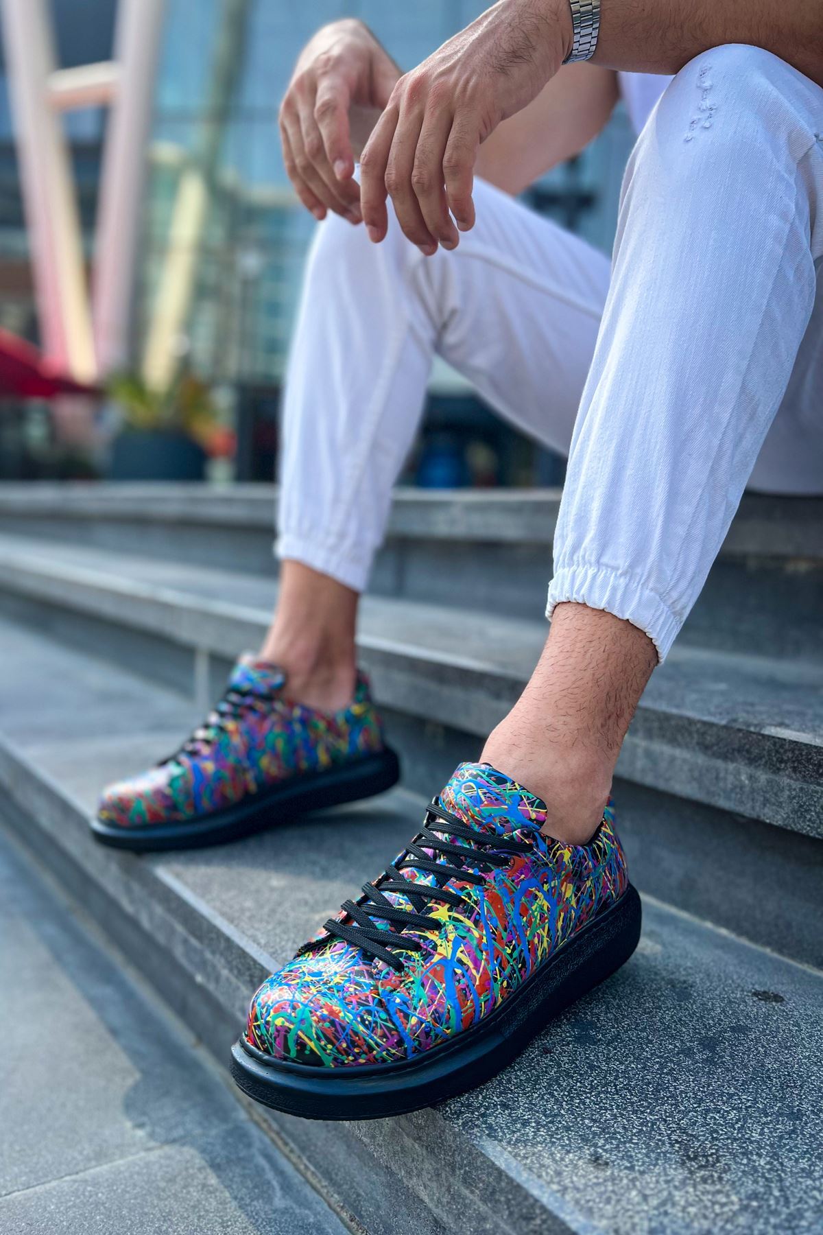 CH254 - CST Pittura Erkek Ayakkabı 538 CRAZY SPLUSH SIYAH