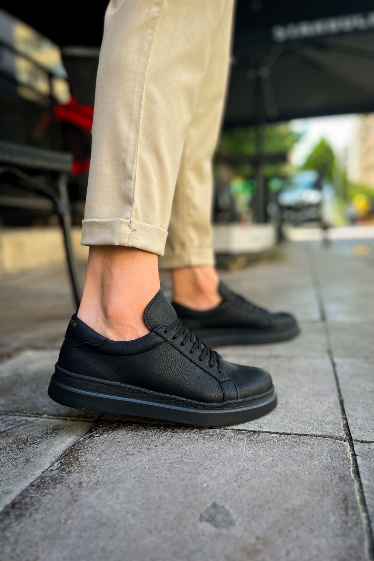 CH979 - Santoni CRT Spor Erkek Ayakkabı SIYAH
