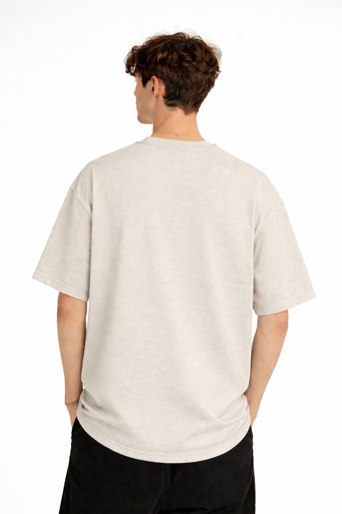 Freedom - Oversize Erkek Tişört BEJ