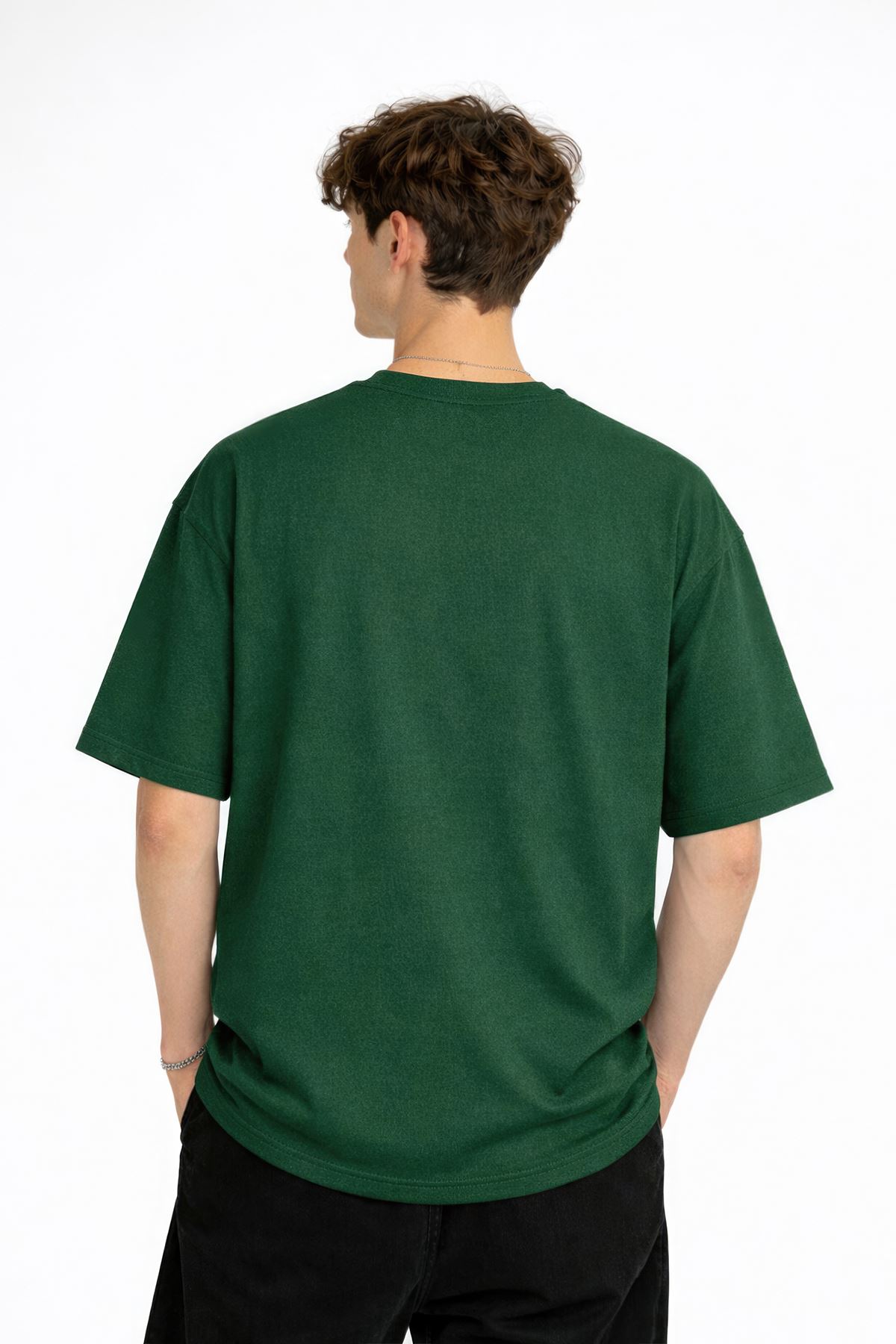 Blurry - Oversize Erkek Tişört HAKI