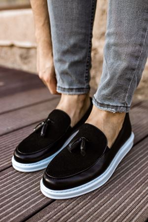 CH002 - CBT Loafer Pelle Erkek Ayakkabı SIYAH