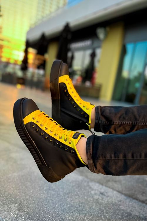 CH167 - GST Blazer Erkek Bot SIYAH - SARI