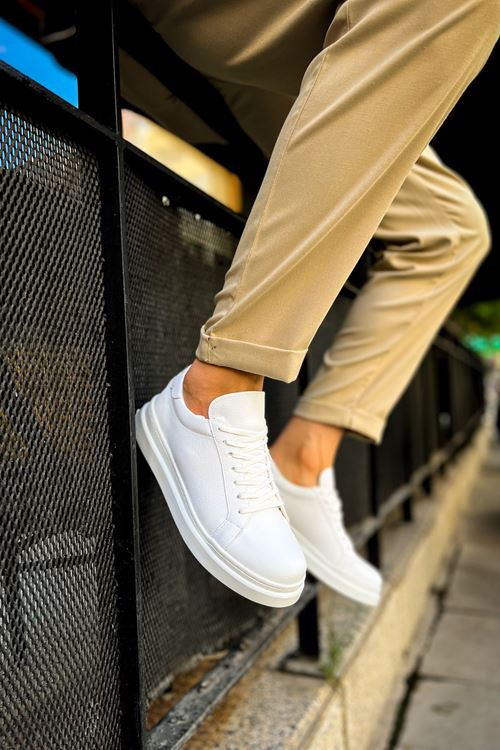 CH979 - Santoni CRT Spor Erkek Ayakkabı BEYAZ