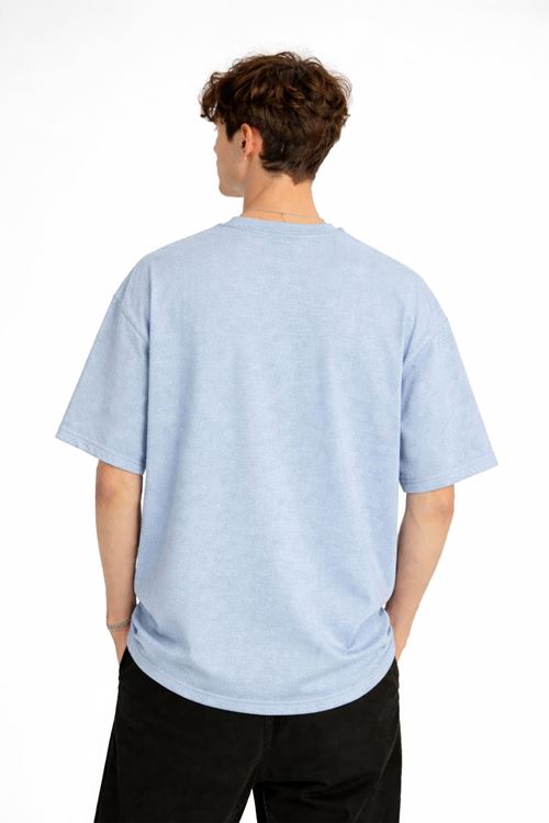 Deer - Oversize Erkek Tişört Bebek Mavisi