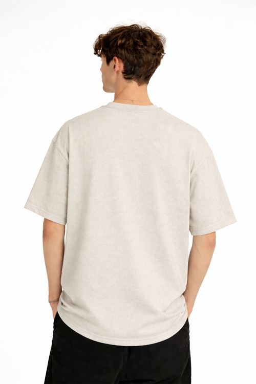 Wolf - Oversize Erkek Tişört BEJ